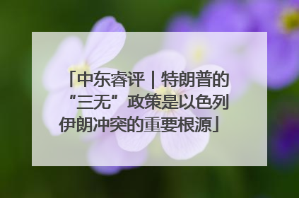中东睿评｜特朗普的“三无”政策是以色列伊朗冲突的重要根源