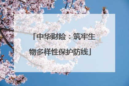 中华财险：筑牢生物多样性保护防线