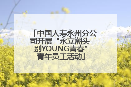中国人寿永州分公司开展“永立潮头 别YOUNG青春”青年员工活动