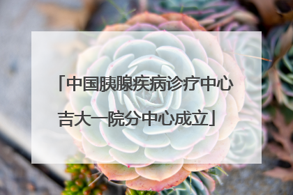 中国胰腺疾病诊疗中心吉大一院分中心成立