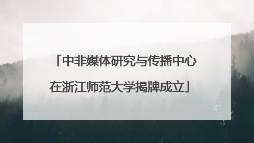 中非媒体研究与传播中心在浙江师范大学揭牌成立