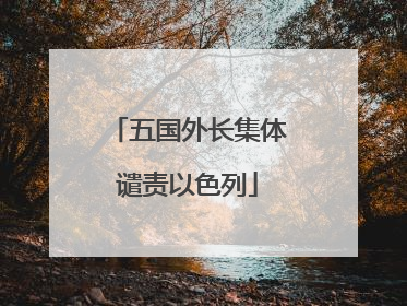 五国外长集体谴责以色列