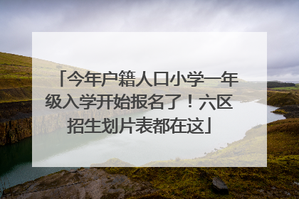 今年户籍人口小学一年级入学开始报名了！六区招生划片表都在这