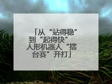 从“站得稳”到“起得快” 人形机器人“擂台赛”开打