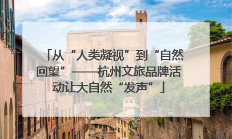 从“人类凝视”到“自然回望”——杭州文旅品牌活动让大自然“发声”