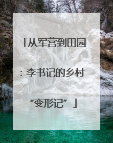 从军营到田园：李书记的乡村 “变形记”