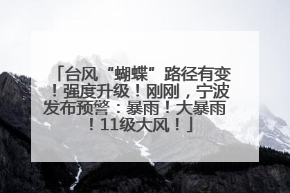 台风“蝴蝶”路径有变！强度升级！刚刚，宁波发布预警：暴雨！大暴雨！11级大风！