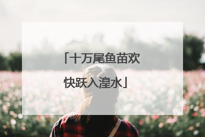 十万尾鱼苗欢快跃入湟水