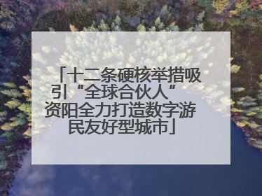 十二条硬核举措吸引“全球合伙人” 资阳全力打造数字游民友好型城市