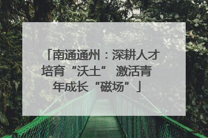 南通通州：深耕人才培育“沃土” 激活青年成长“磁场”
