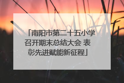 南阳市第二十五小学召开期末总结大会 表彰先进赋能新征程