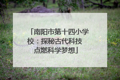 南阳市第十四小学校：探秘古代科技 点燃科学梦想