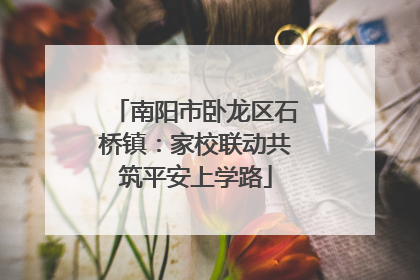 南阳市卧龙区石桥镇：家校联动共筑平安上学路