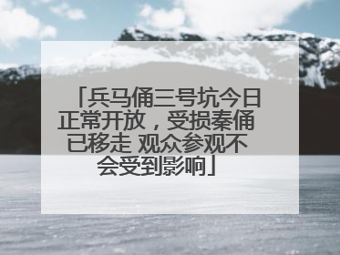 兵马俑三号坑今日正常开放，受损秦俑已移走 观众参观不会受到影响
