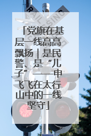 党旗在基层一线高高飘扬｜是民警、是“儿子”——申飞飞在太行山中的一线坚守