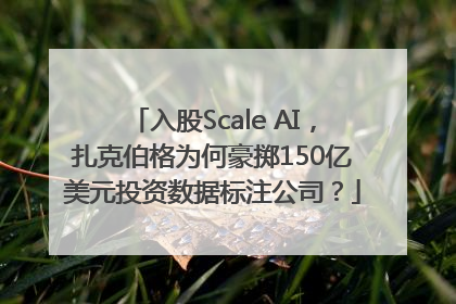 入股Scale AI，扎克伯格为何豪掷150亿美元投资数据标注公司？