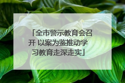 全市警示教育会召开 以案为鉴推动学习教育走深走实