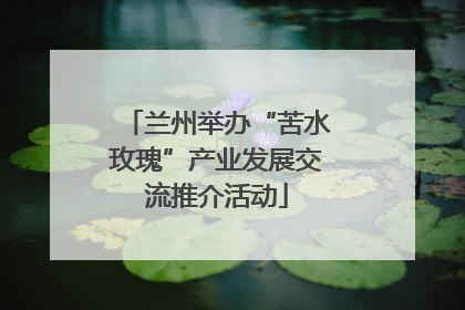 兰州举办“苦水玫瑰”产业发展交流推介活动