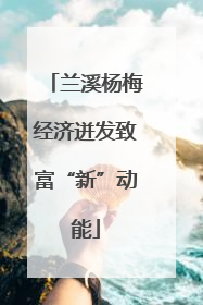 兰溪杨梅经济迸发致富“新”动能