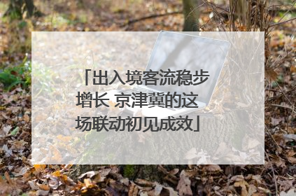 出入境客流稳步增长 京津冀的这场联动初见成效