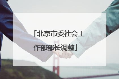 北京市委社会工作部部长调整