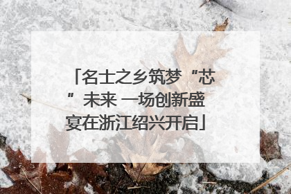 名士之乡筑梦“芯”未来 一场创新盛宴在浙江绍兴开启