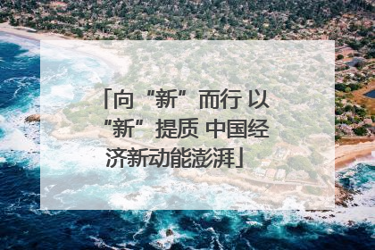 向“新”而行 以“新”提质 中国经济新动能澎湃