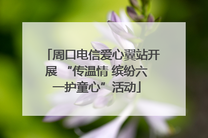 周口电信爱心翼站开展 “传温情 缤纷六一护童心”活动