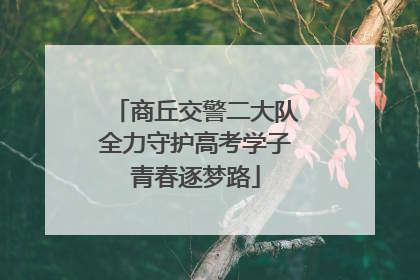 商丘交警二大队全力守护高考学子青春逐梦路