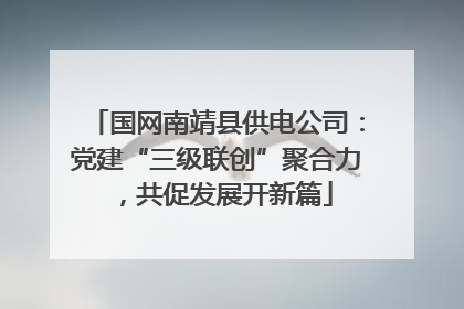 国网南靖县供电公司：党建“三级联创”聚合力，共促发展开新篇