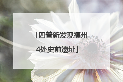 四普新发现福州4处史前遗址