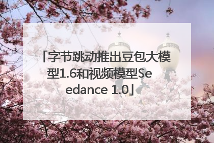字节跳动推出豆包大模型1.6和视频模型Seedance 1.0