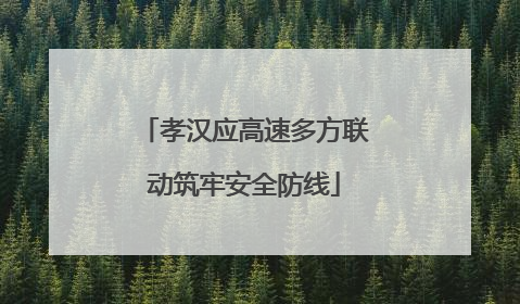 孝汉应高速多方联动筑牢安全防线