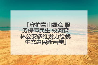 守护青山绿意 服务保障民生 蛟河森林公安多维发力绘就生态惠民新画卷