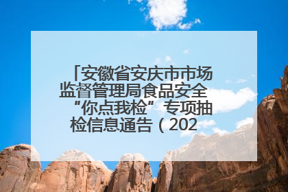安徽省安庆市市场监督管理局食品安全“你点我检”专项抽检信息通告（2025年第27期）