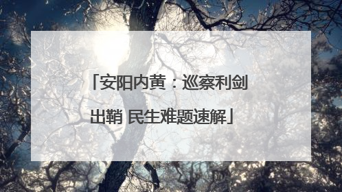 安阳内黄：巡察利剑出鞘 民生难题速解