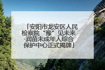 安阳市龙安区人民检察院“豫”见未来·润苗未成年人综合保护中心正式揭牌