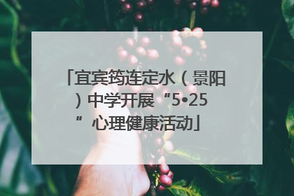 宜宾筠连定水（景阳）中学开展“5•25”心理健康活动