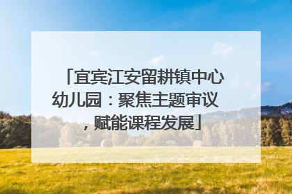 宜宾江安留耕镇中心幼儿园：聚焦主题审议，赋能课程发展