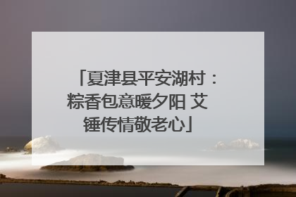 夏津县平安湖村：粽香包意暖夕阳 艾锤传情敬老心