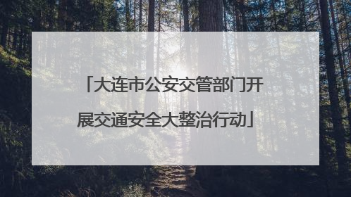 大连市公安交管部门开展交通安全大整治行动