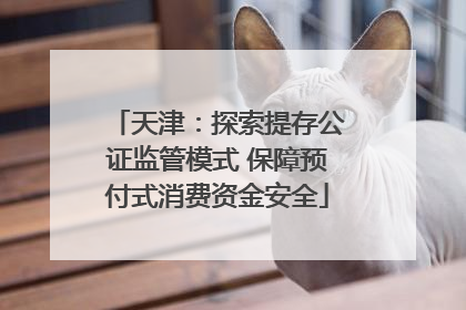 天津：探索提存公证监管模式 保障预付式消费资金安全