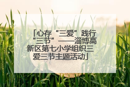 心存“三爱”践行“三节”——淄博高新区第七小学组织三爱三节主题活动