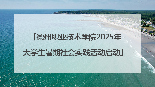 德州职业技术学院2025年大学生暑期社会实践活动启动