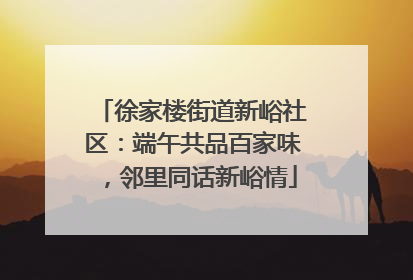徐家楼街道新峪社区：端午共品百家味，邻里同话新峪情