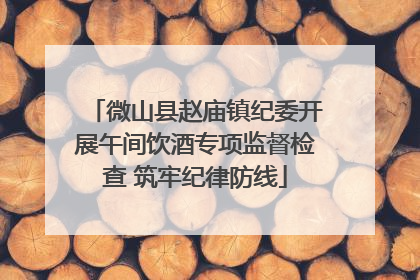 微山县赵庙镇纪委开展午间饮酒专项监督检查 筑牢纪律防线