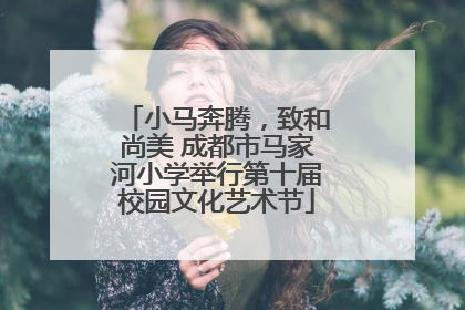 小马奔腾，致和尚美 成都市马家河小学举行第十届校园文化艺术节