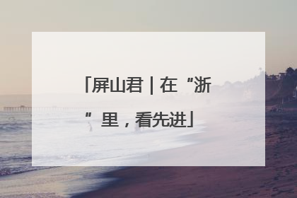 屏山君｜在“浙”里，看先进