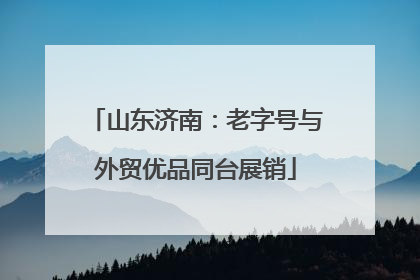 山东济南：老字号与外贸优品同台展销