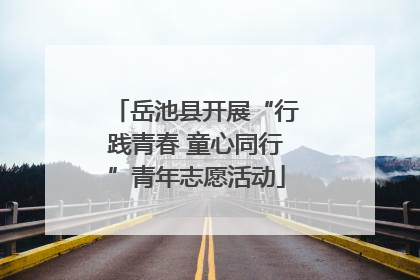 岳池县开展“行践青春 童心同行”青年志愿活动